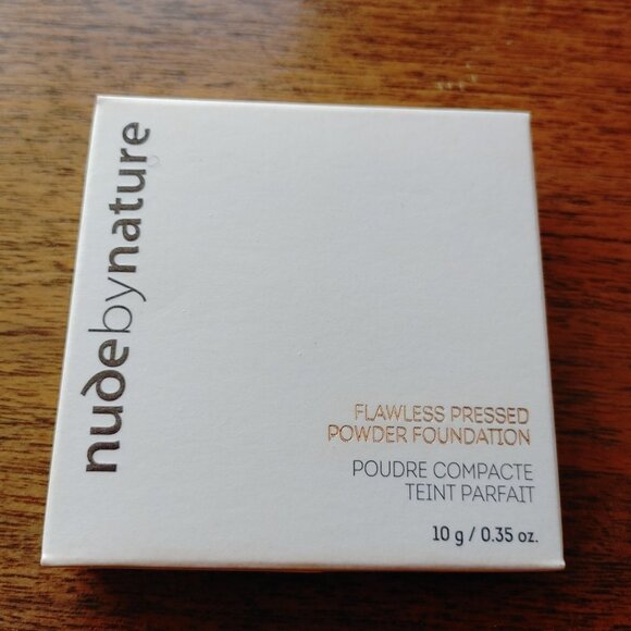 NUDE BY NATURE Flawless Pressed Powder Foundation N6 Olive BNIP 10g / 0.35 oz. - Picture 2 of 6